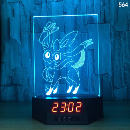 Glowing 3D dolphin LED night light with wireless charging base and remote control on bedside table