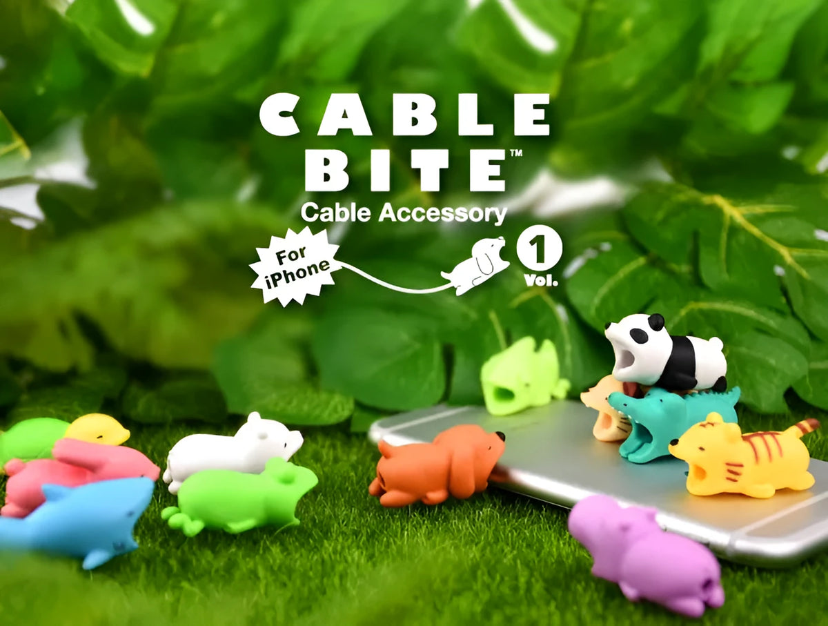 Animal-themed cable protector sleeve for Apple iPhone charging cables