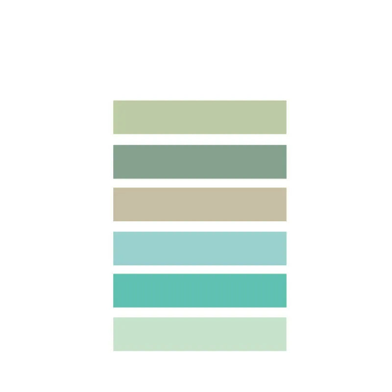 Morandi Japanese paper tape set of 6 rolls, 9mm x 3m, in ten muted colour options