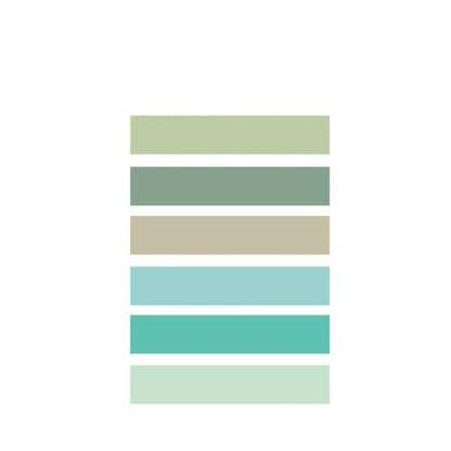 Morandi Japanese paper tape set of 6 rolls, 9mm x 3m, in ten muted colour options