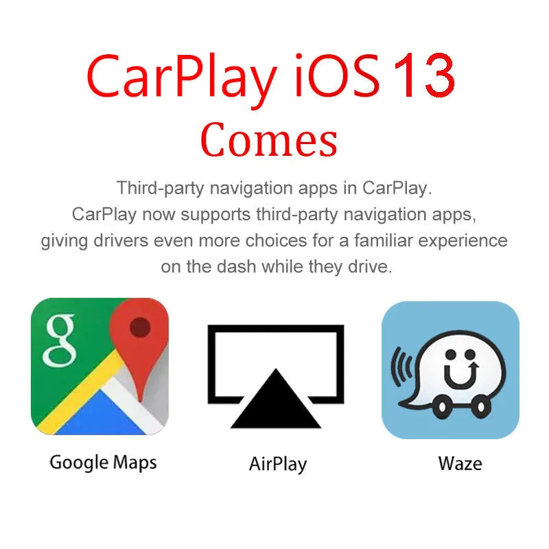 Black wireless CarPlay USB dongle for Android car stereo iPhone connectivity