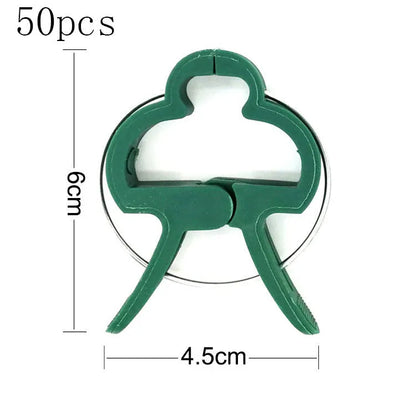 20 pack mixed size green eco plastic plant fixing clips for garden climbing plants
