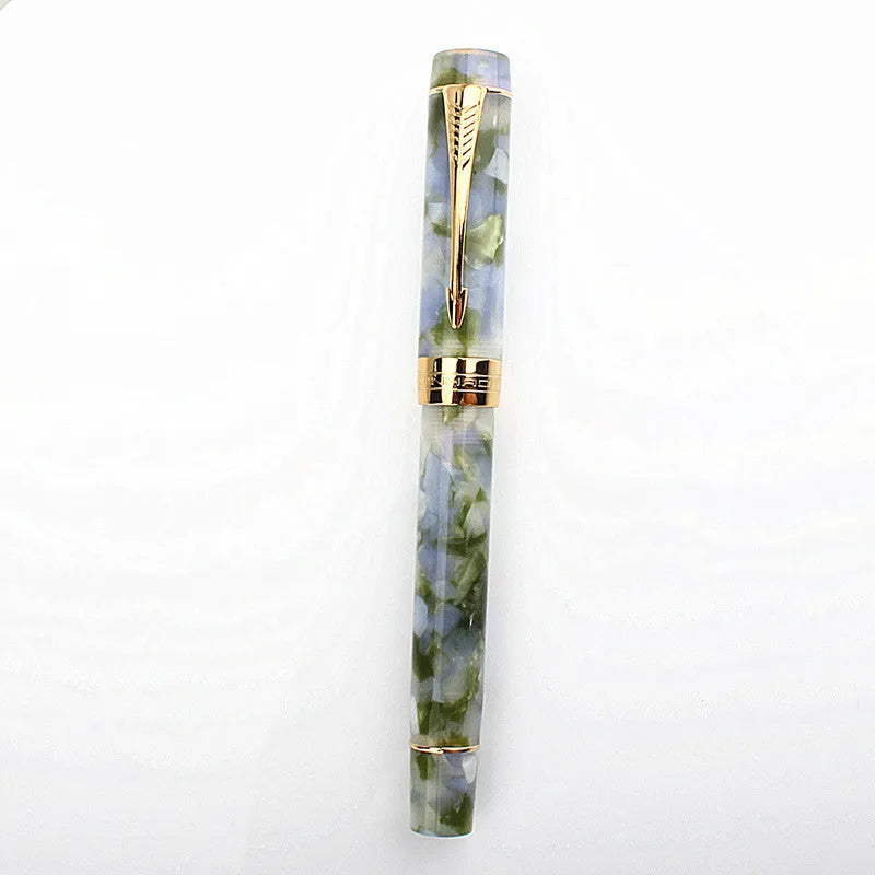 Deep bath green metal pen showing three pen tip options: 0.5mm, 0.7mm, and 1.0mm