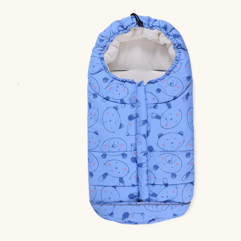 Winter windproof baby sleeping bag in various colours, perfect for strollers and wheelchairs