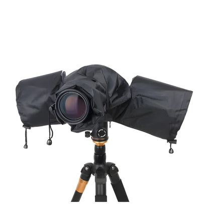 Transparent PVC rain cover for DSLR camera with long focus lens