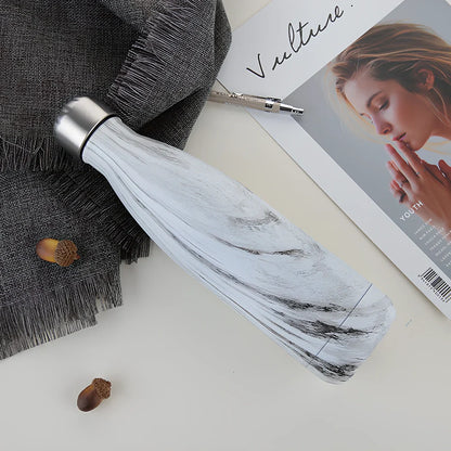 Stainless steel vacuum flask with 500ml capacity and double-wall insulation for temperature control