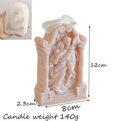 Ancient Greek couple angel silicone mould for baking, candles, soap and crafts