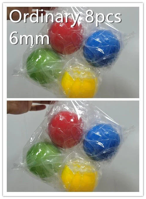Colorful, luminous stress relief balls with a sticky surface for bouncing, squeezing, and sticking to surfaces