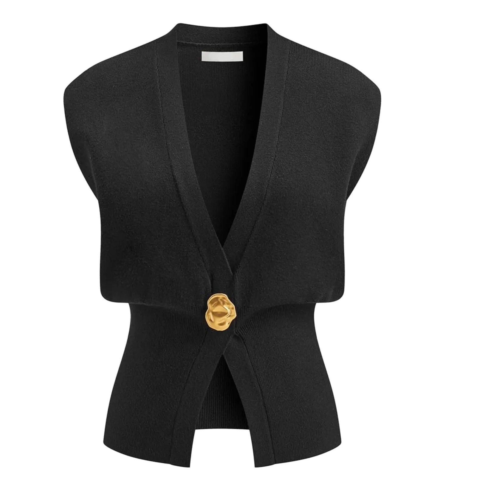 Women's loose fit V-neck button cardigan in a knitted polyester fabric, shown in a range of colours.