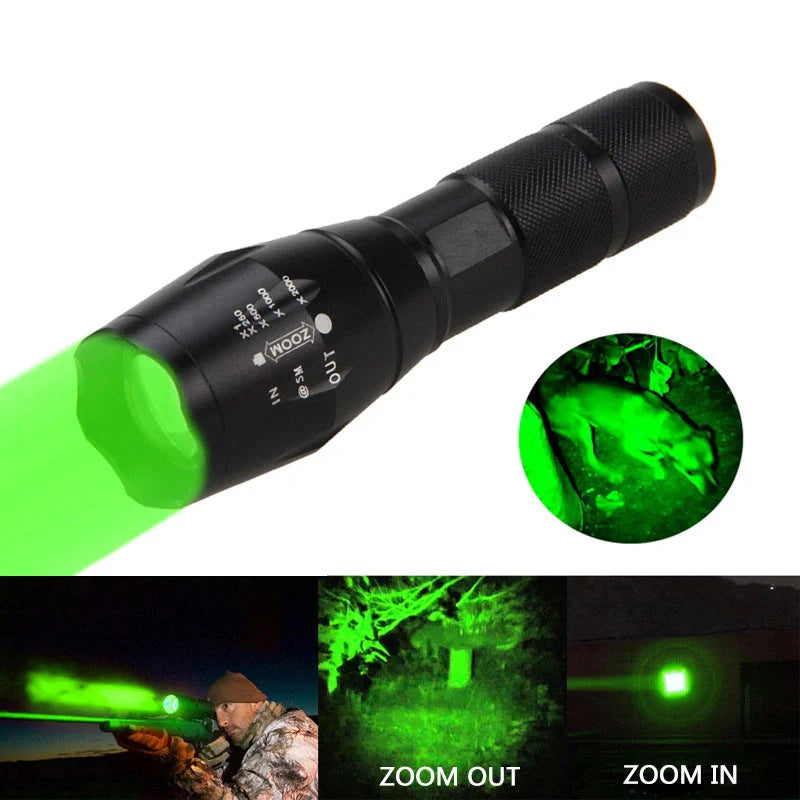Portable mini LED zoom flashlight with adjustable focus for outdoor activities