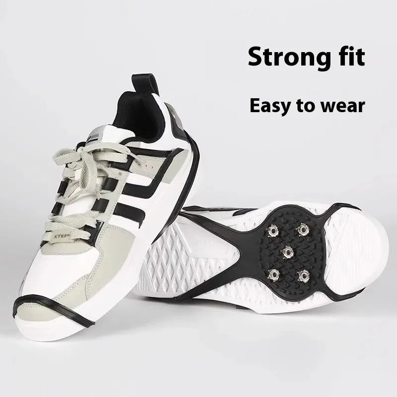 Five-tooth non-slip shoe covers, free size 35-43 universal, for snow and ice in winter and spring