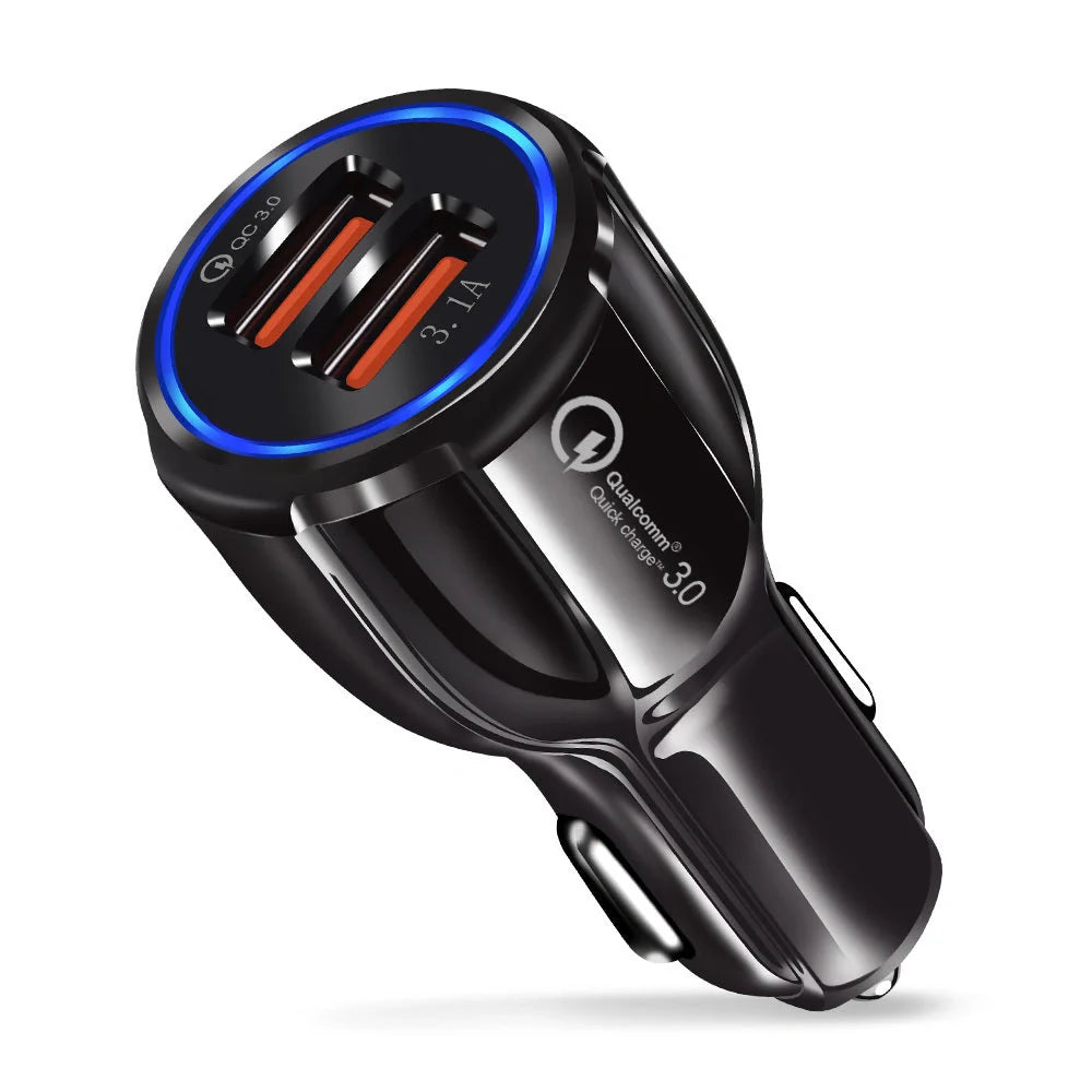 Premium leather grain gravity car phone holder in black and white
