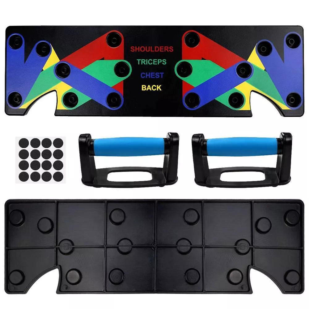 9-in-1 Push Up Rack Training Board for targeted muscle workouts
