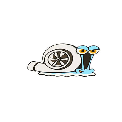 Reflective cartoon snail car sticker decal measuring 12cm by 8cm