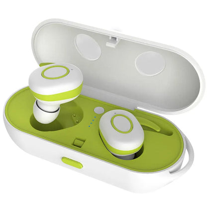 CSR Bluetooth wireless headset with noise reduction in black, green, red and white colours