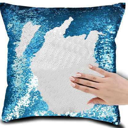 40x40cm square colour-changing pillow cover with knitted polyester construction