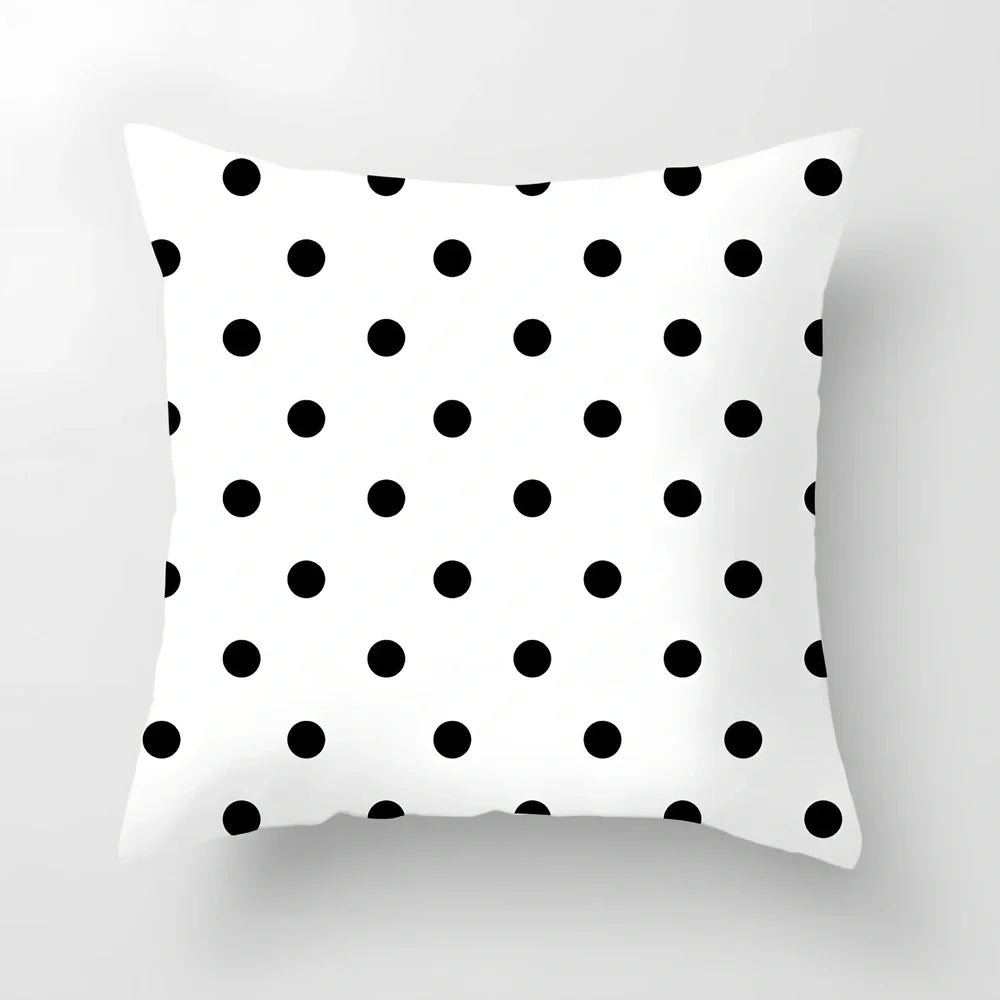 45x45cm geometric pattern cushion cover with peach skin fabric in European styling