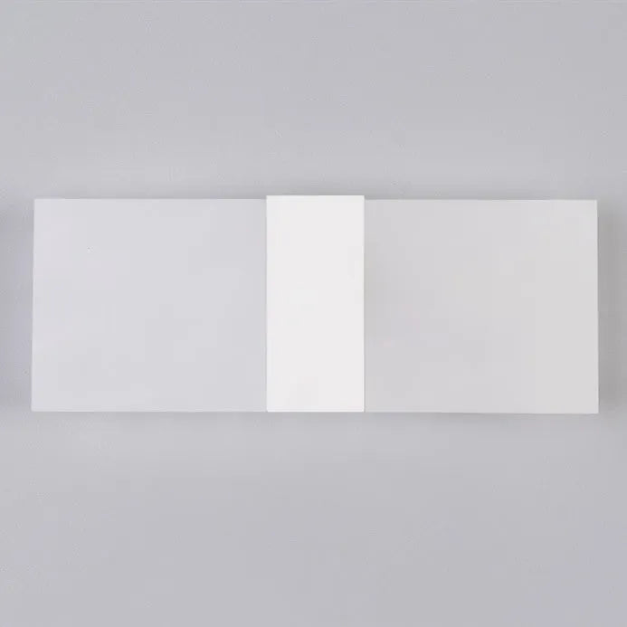 Modern rectangular acrylic LED wall lamp in a choice of black, gold or silver finishes.