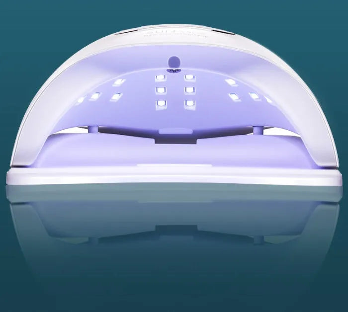 Quick-Drying Nail Polish Lamp UV LED Gel Nail Dryer with 45 Beads 120W Power ABS Plastic Construction White Colour EU or US Style Dual Light Source 365nm 405nm Wavelength