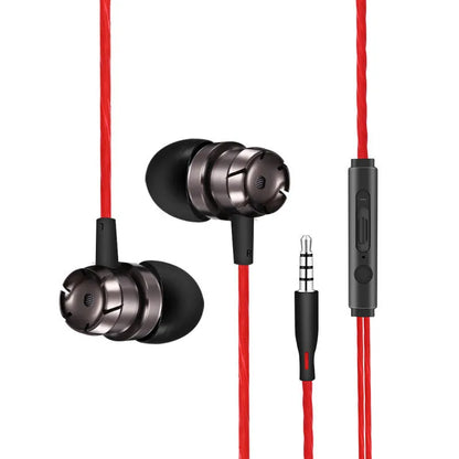 Metal turbo in-ear headphones with 3.5mm plug and built-in microphone in various colours