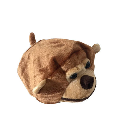 Monkey Cartoon Design Dog Hat for pets in brown, sizes S, M, L