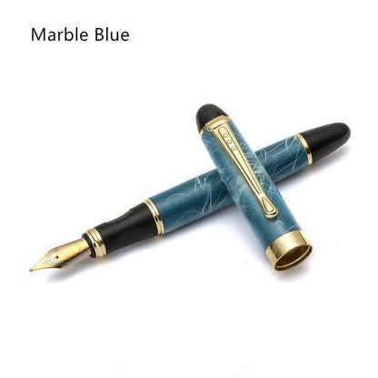 Homeenjoy_UK Executive Flexible Nib Fountain Pen-Luxury Full Metal Fountain Pen - Elegant Jinhao X450 Calligraphy Writing Pen with Golden Clip & Smooth Nib (Office Supplies)