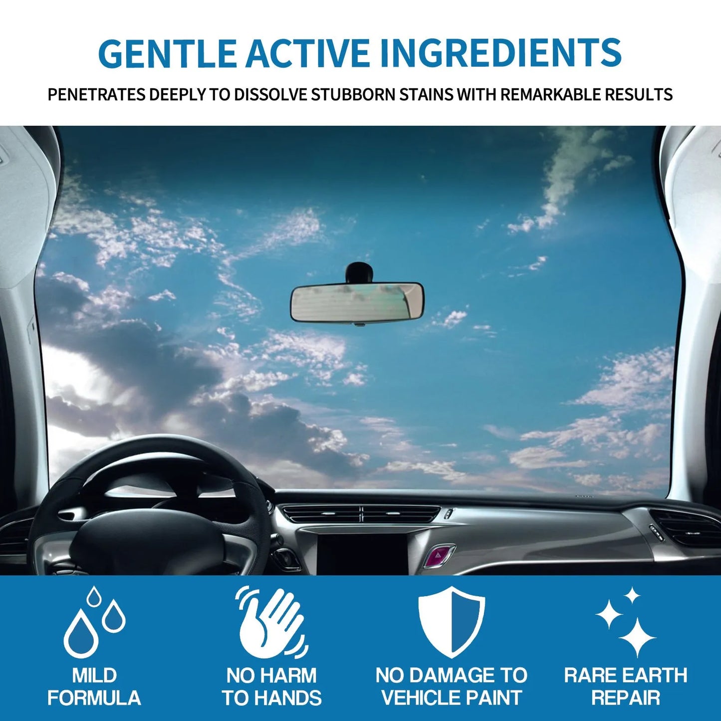 100ml bottle of car interior foam cleaning spray for seat and dashboard stain removal