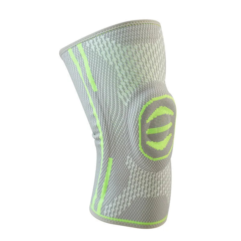 Cotton mountaineering knee pads in blue, green, or yellow colours for sports protection
