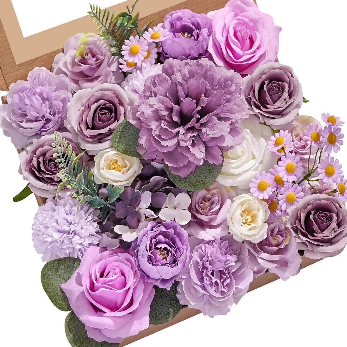 Silk flower wedding simulation box flower for layout planning in a selection of colours.