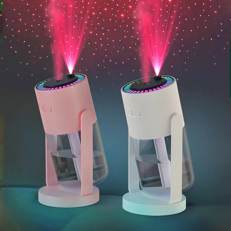 Starry Sky Projection Humidifier with ambient light for home and car use
