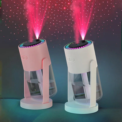 Starry Sky Projection Humidifier with ambient light for home and car use