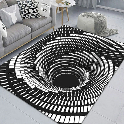 3D Geometric Stereoscopic Illusion Floor Mat in vibrant colours with non-slip base