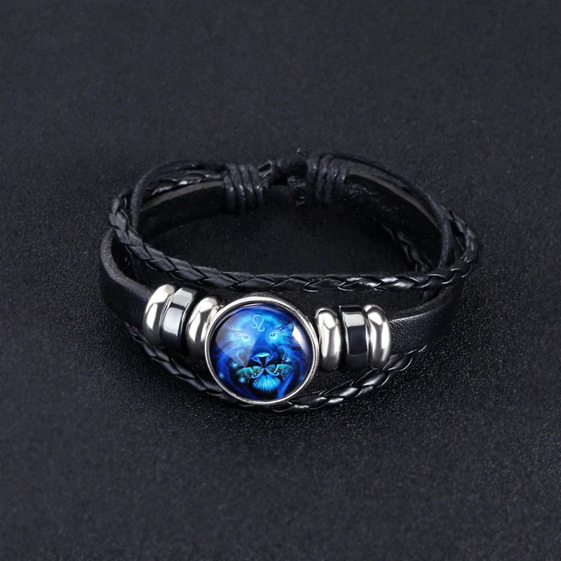 12 Constellations Luminous Bracelet glowing in the dark with zodiac designs