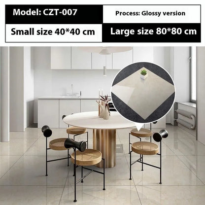 Close-up of geometric pattern marble effect self-adhesive wall sticker measuring 40x40cm
