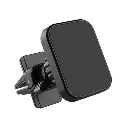 Black car air vent mobile phone holder with magnetic mount for universal smartphone attachment