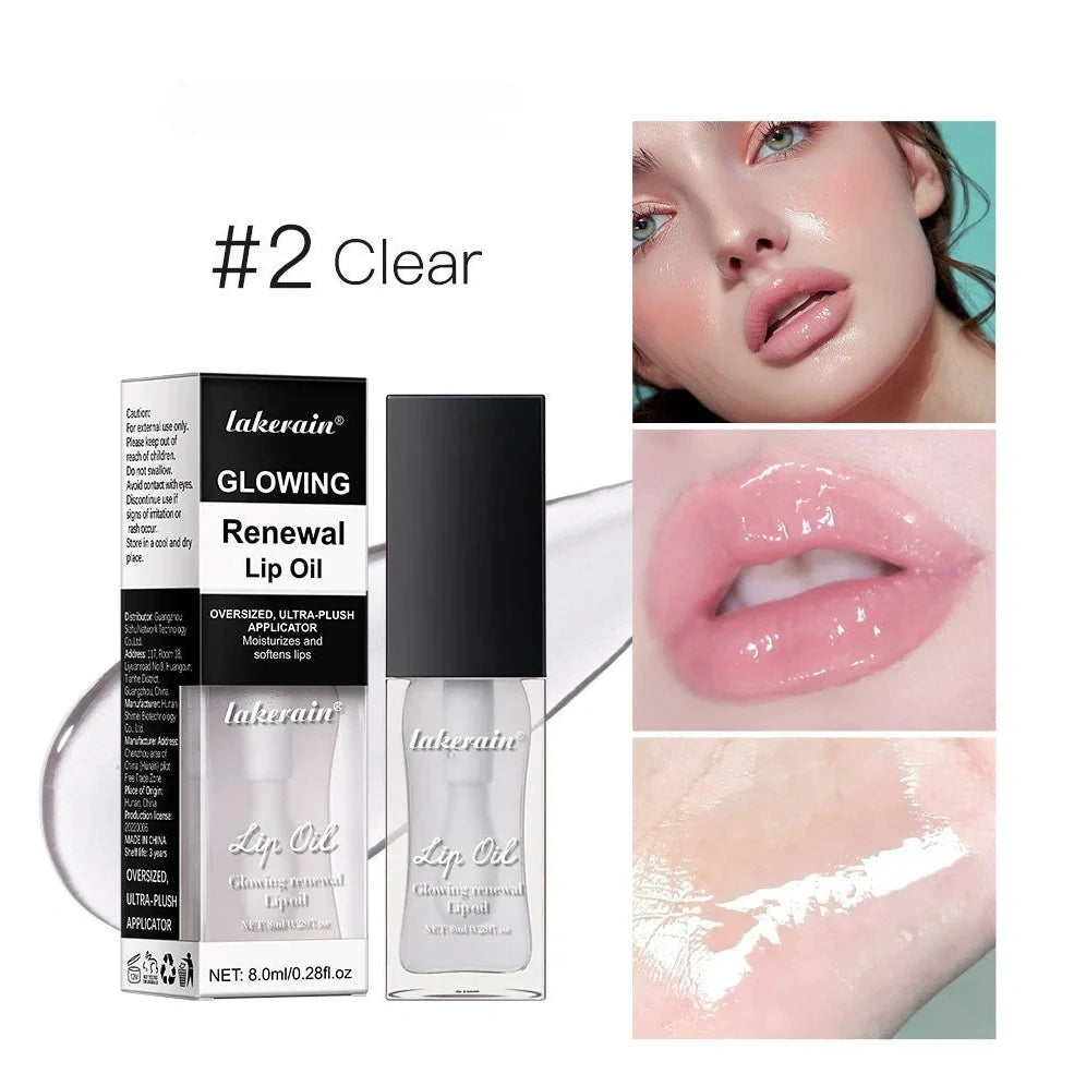 Glow Lip Gloss tube with 8ml capacity showing coral shade and applicator
