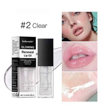 Glow Lip Gloss tube with 8ml capacity showing coral shade and applicator