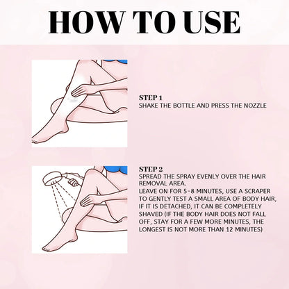Mu Si Honey Hair Removal Spray for smooth, hair-free skin without irritation