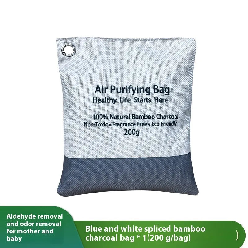 Bamboo charcoal deodorant bag with granular activated carbon for room formaldehyde removal and odour absorbing