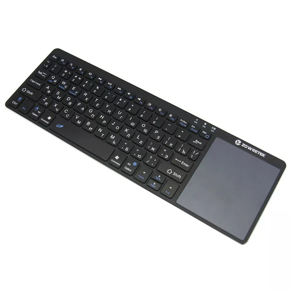 Zoweetek K12BT-1 Mini Wireless Bluetooth Keyboard with touchpad for Smart TV, PC, and Android devices