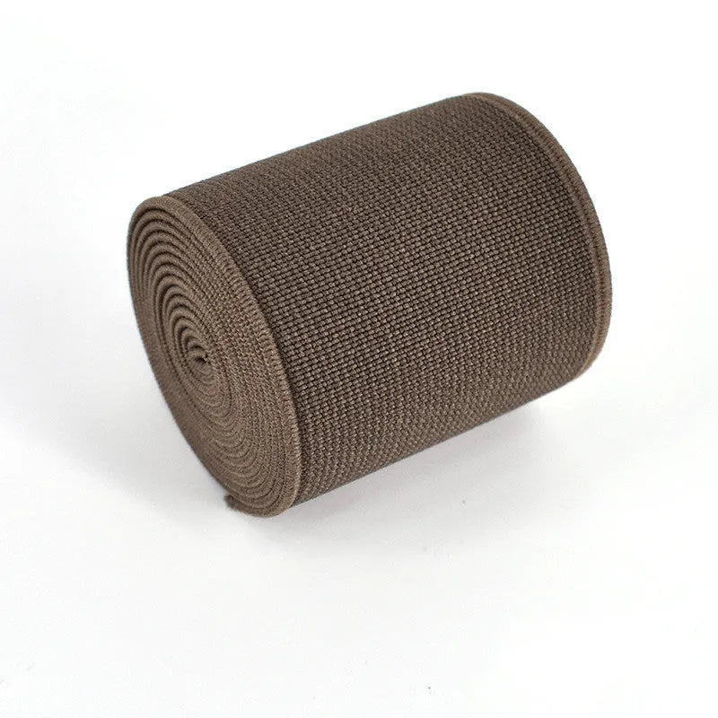 5cm wide fashion colour rubber elastic band in ten colour options on a white background