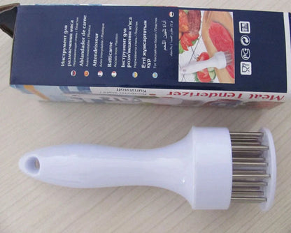 Stainless steel tender meat needle for kitchen use, perfect for pork chops and steaks