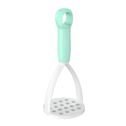 Blue PP manual fruit mud press masher, 25cm length, for potatoes and fruits, heat resistant to 120°C