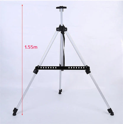 Adjustable aluminium alloy painting stand with carrying bag for artists
