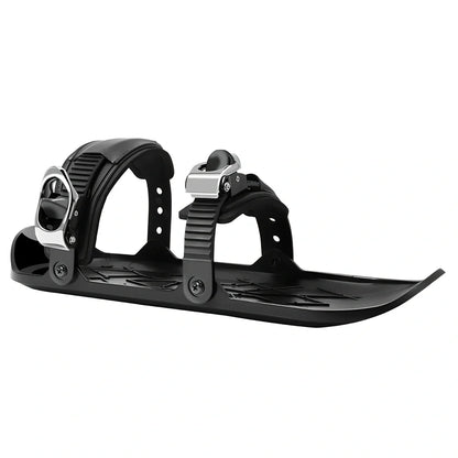 Black ultra-thin ski shoes with lace-up closure and rubber outsole for winter sports