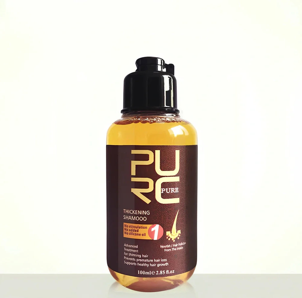 Herbal ginger hair regrowth shampoo bottle, 100ml with advanced formula to reduce shedding and promote growth