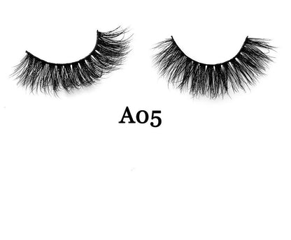 Handmade 3D mink false eyelashes showing 12mm length and 0.07mm diameter fibres for natural volume
