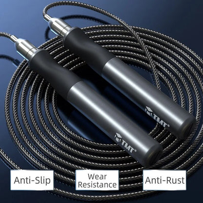 Adult Gravity Skipping Rope with heavy iron construction and ergonomic silicone handles
