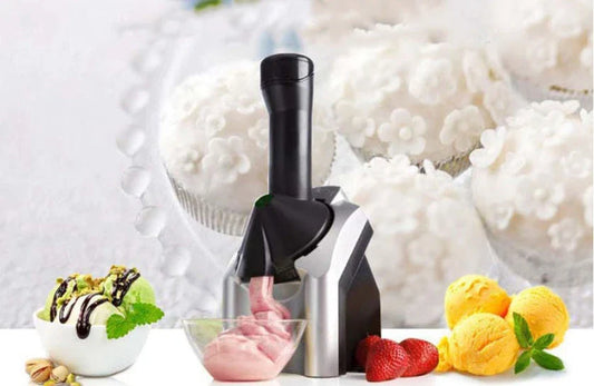 Sleek and durable home ice cream maker with powerful 200-watt motor and premium ABS and stainless steel construction