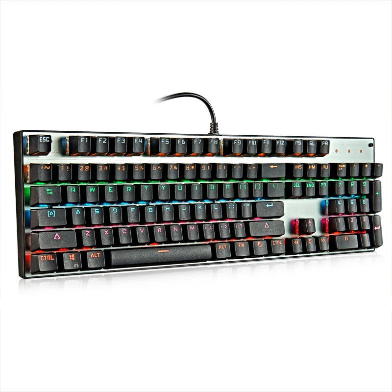 Mechanical Keyboard with Green Shaft and 87 Non-Punch Keys in various colors